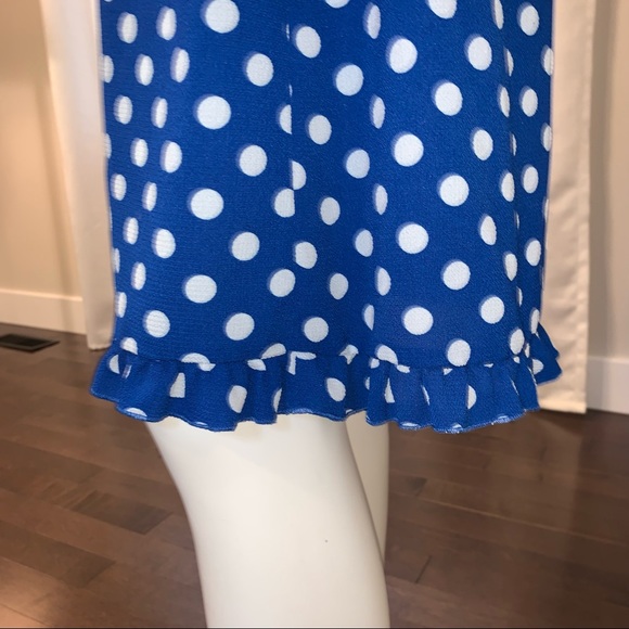 Pretty blue polka dot midi dress by ASOS - Picture 6 of 6